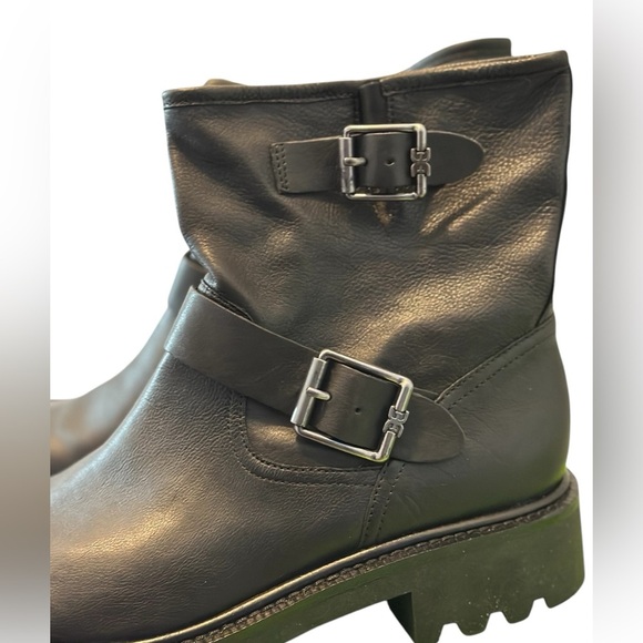 Sam Edelman Kinsley Biker  Black Leather Boots Women’s Size 8.5 - Picture 2 of 10
